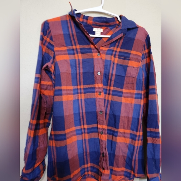 J.Crew Plaid Button Down Womens Size XS - Picture 2 of 6
